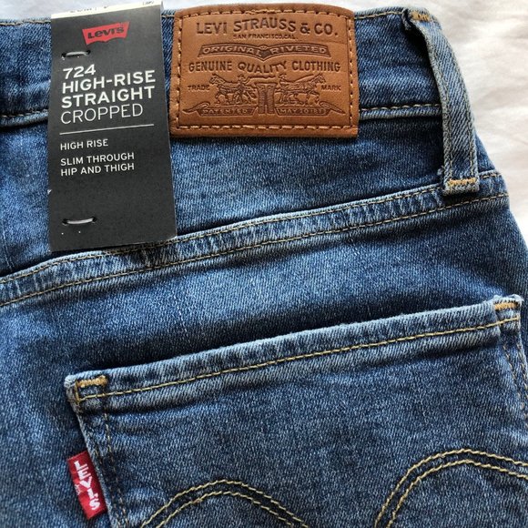 Levi's 724 High Rise Straight Cropped Jeans (NWT) - Picture 4 of 5